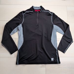 Nike Pro Combat Hyperwarm Dri-Fit Max Shirt Mens L Fitted 1/4 Zip Long Sleeve